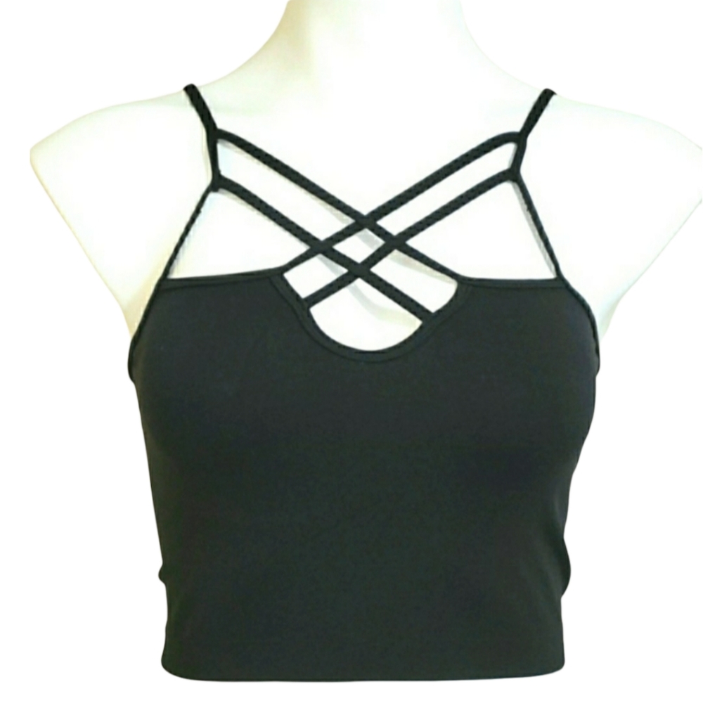 Tokyo Darling Lounge Bralette Top Women's Size Small NWOT Black